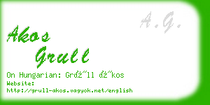 akos grull business card